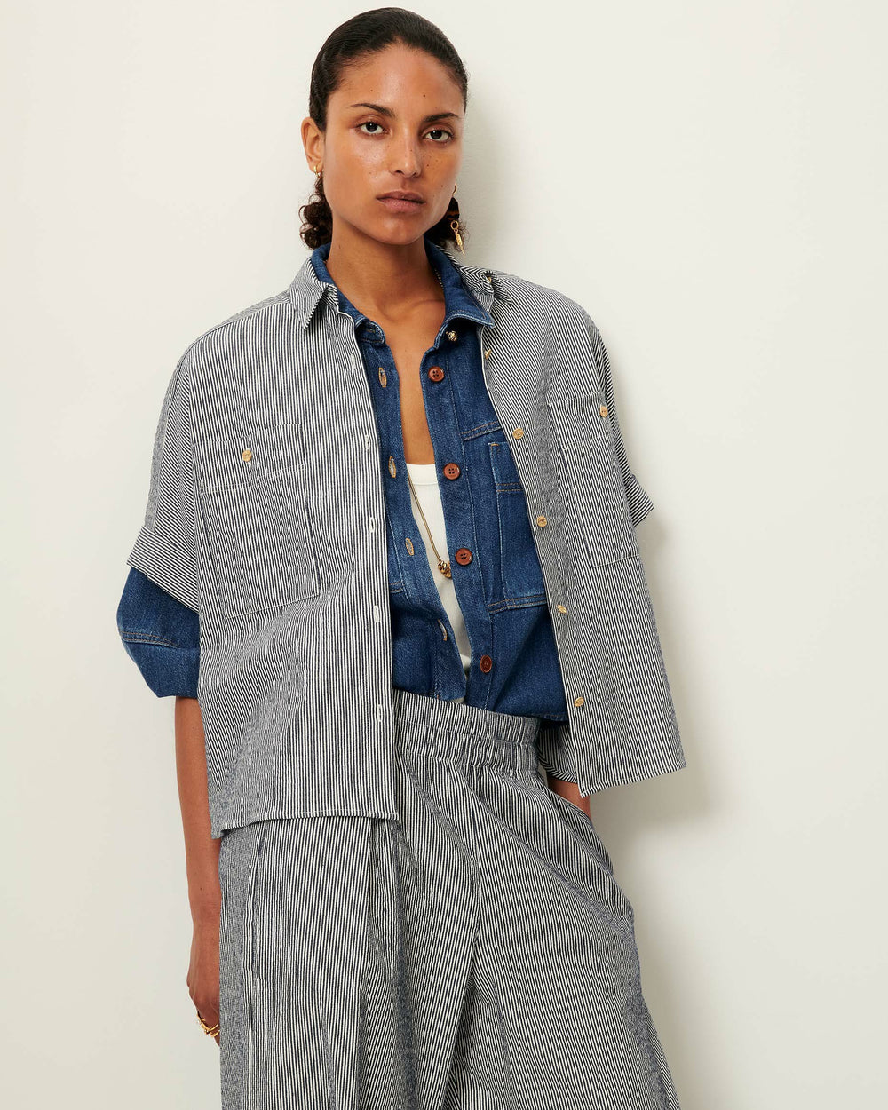 Women DELLA Coutil Blue | Shirt