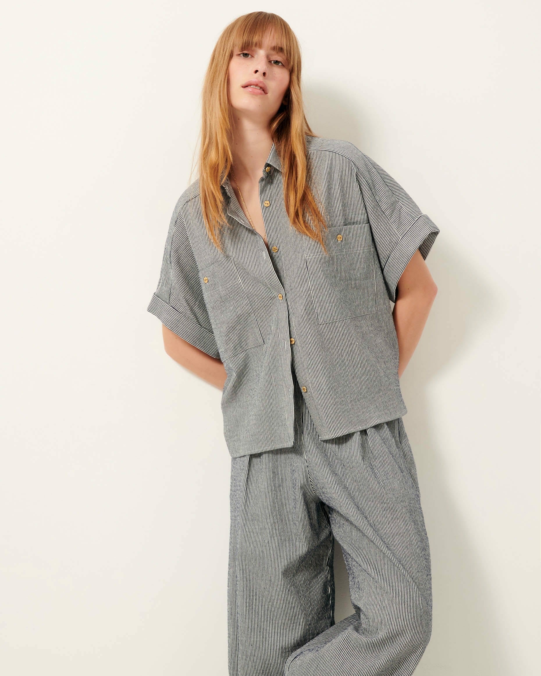 Women DELLA Coutil Blue | Shirt