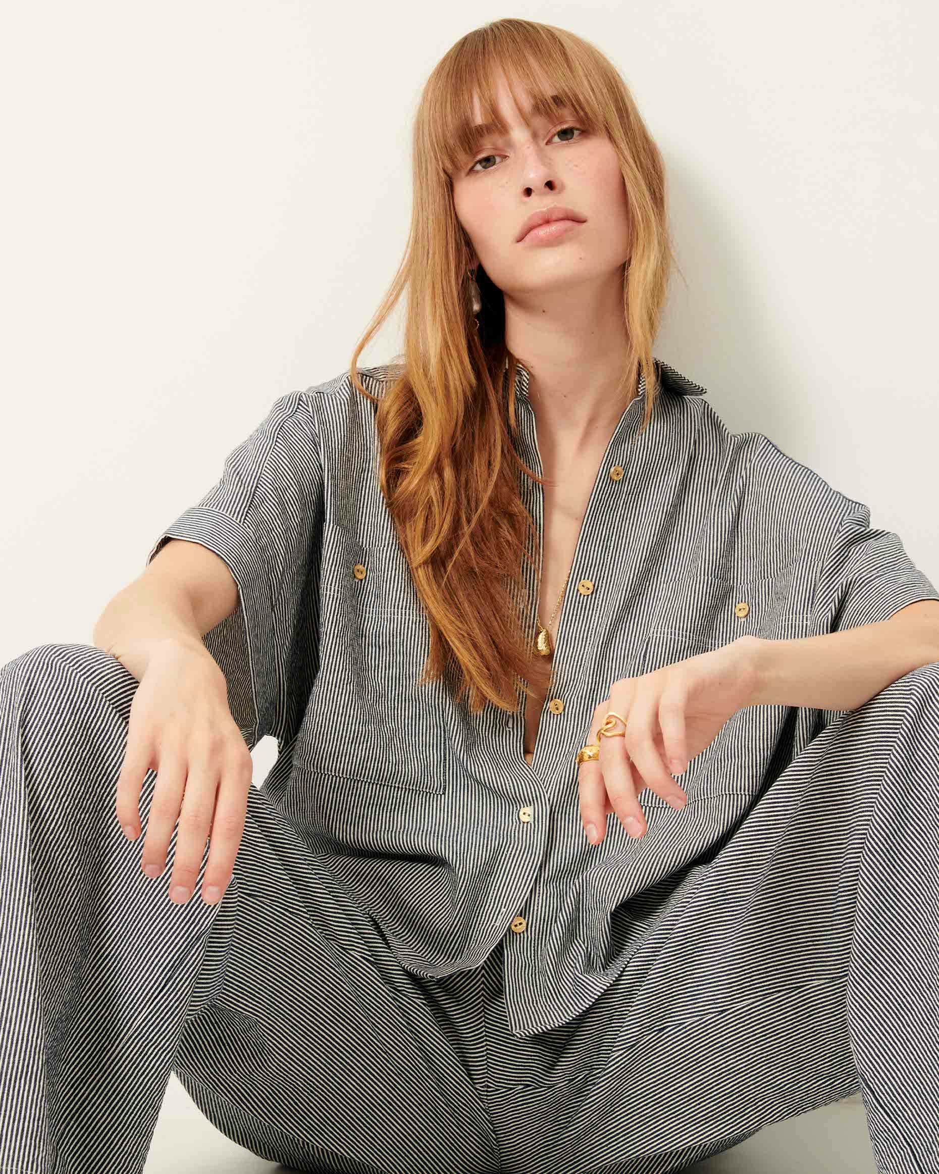 Women DELLA Coutil Blue | Shirt