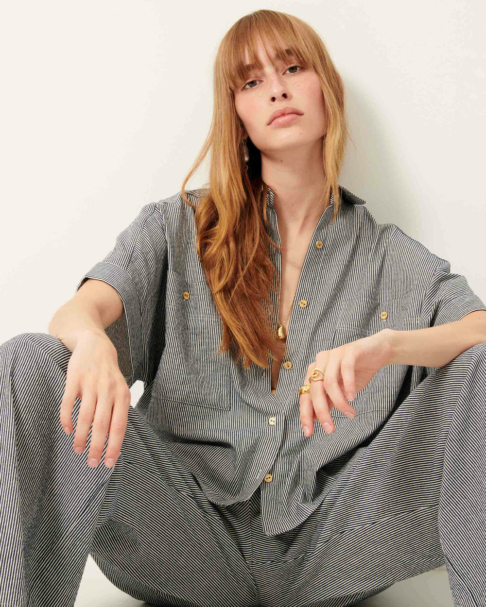 Women DELLA Coutil Blue | Shirt