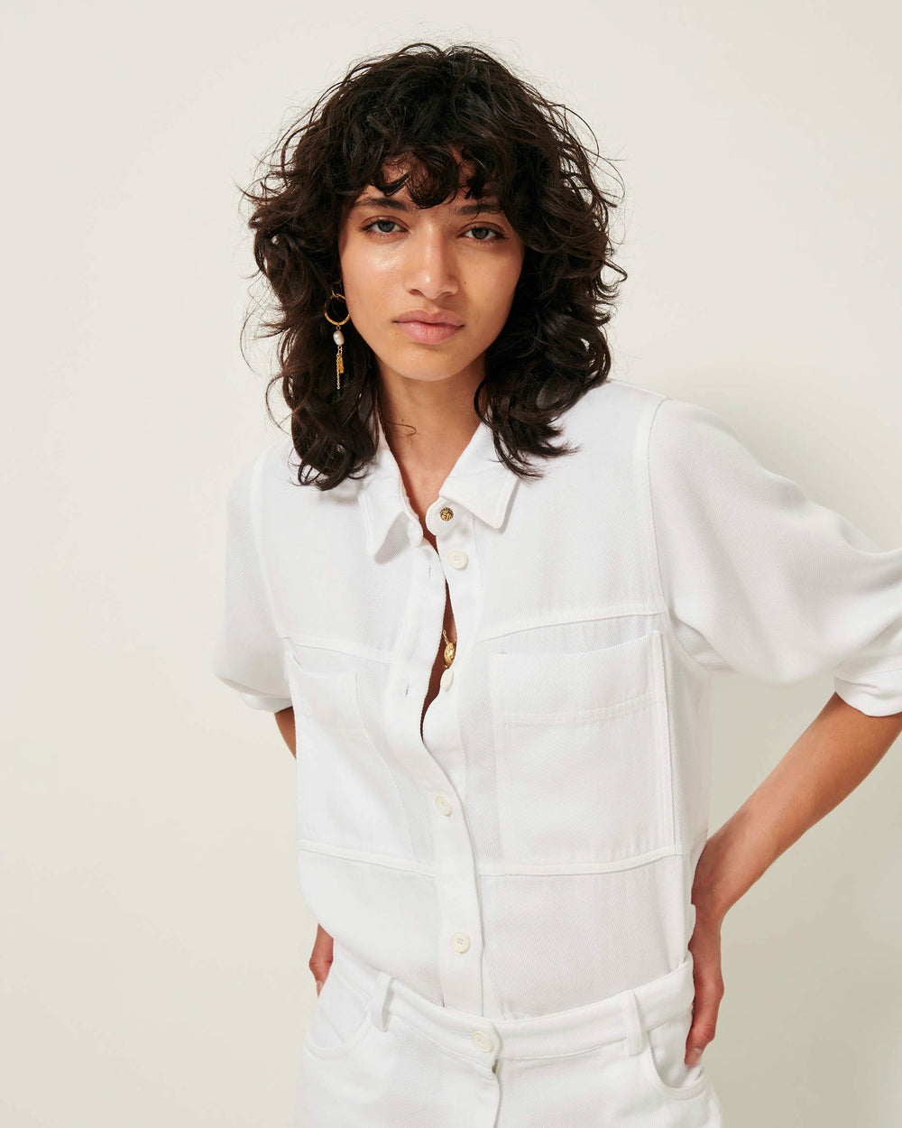 Women LEONE Optical White | Overshirt
