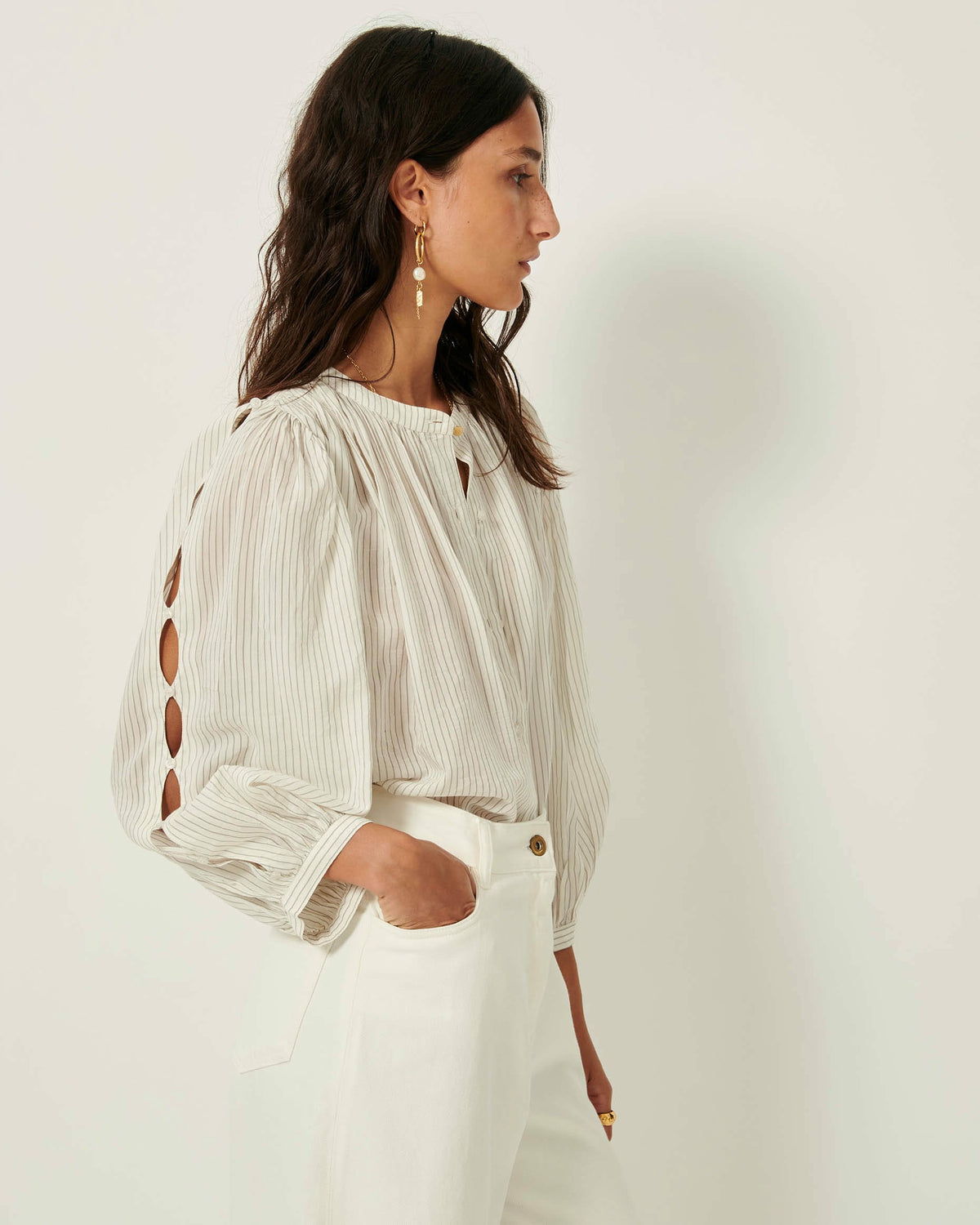 Women LUCY H Whiblack | Blouse