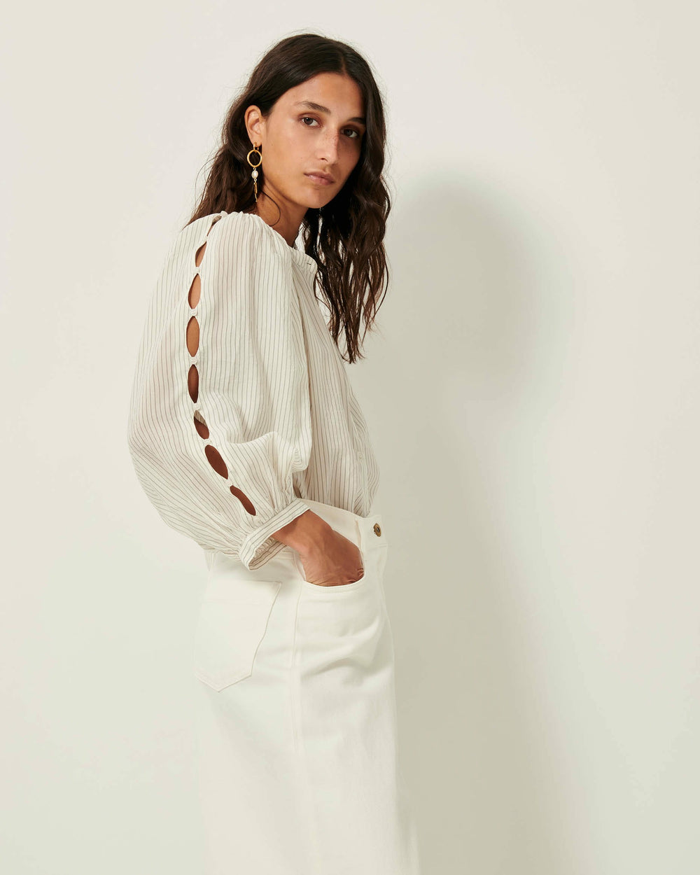 Women LUCY H Whiblack | Blouse