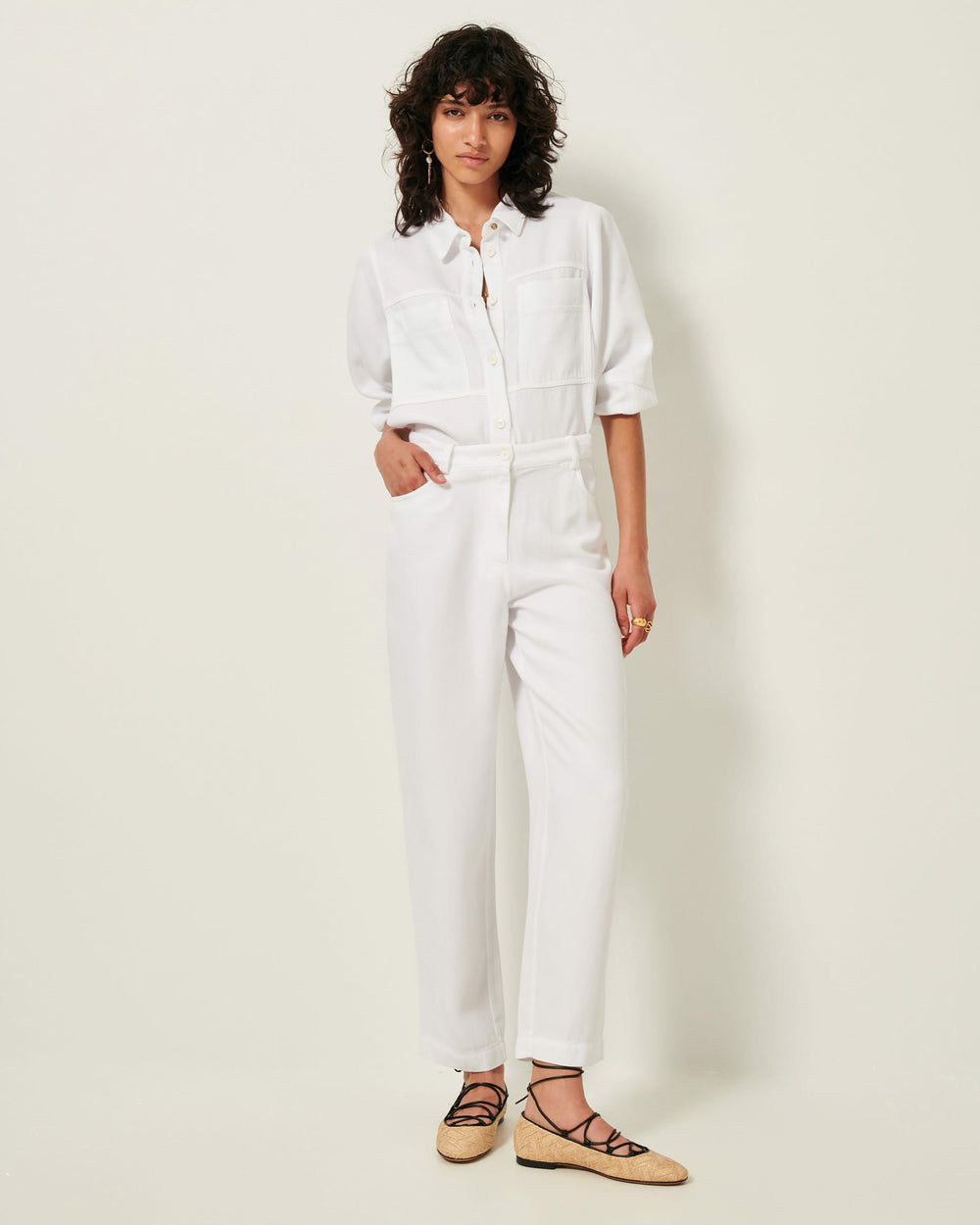 Women NICA Optical White | Pants