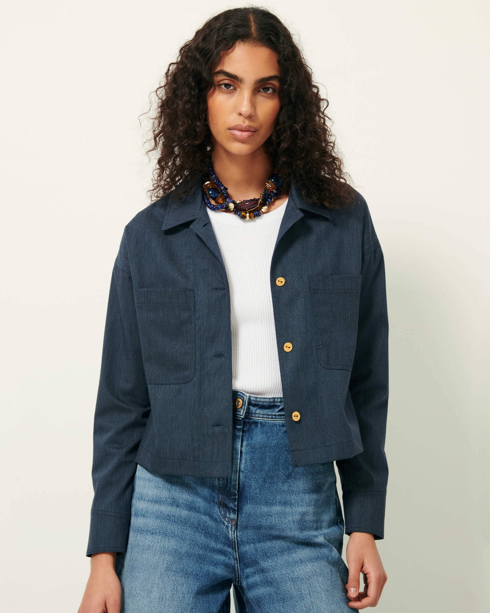 Women NOTTERI Worker Blue | Overshirt