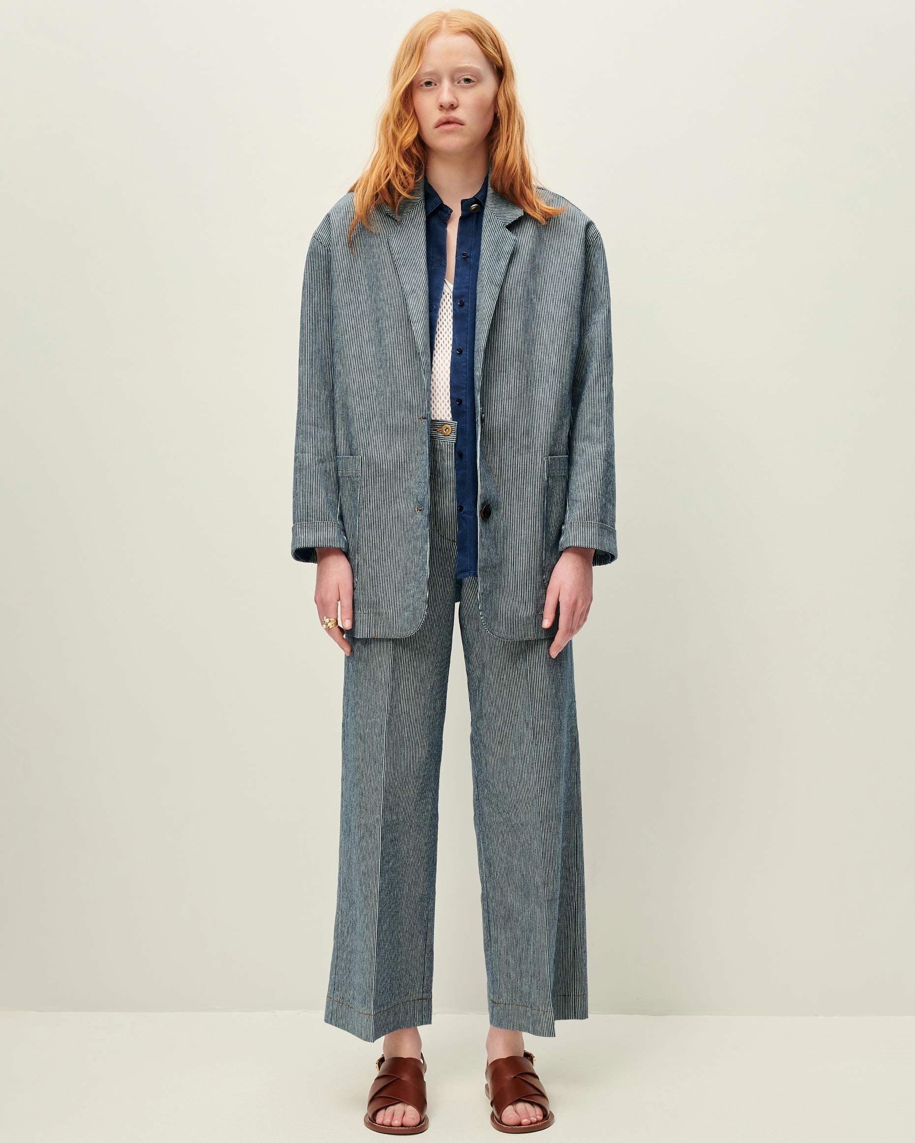 Women TRANI Coutil Blue | Jacket
