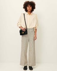 Women ALBELLO Coutil Whiblack | Trousers