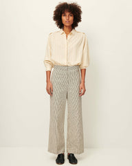 Women ALBELLO Coutil Whiblack | Trousers