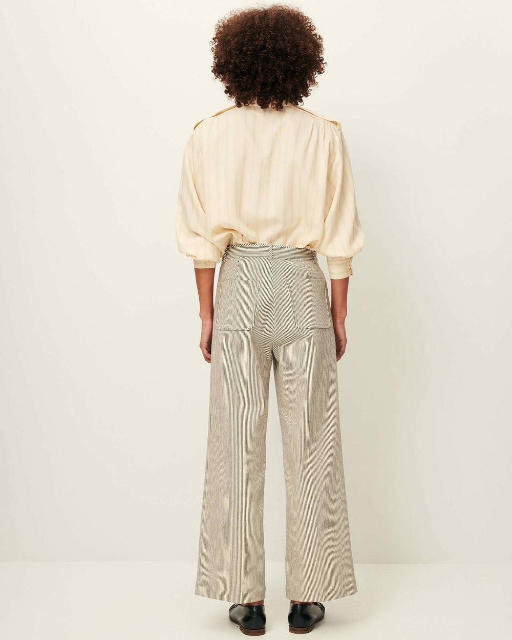 Women ALBELLO Coutil Whiblack | Trousers