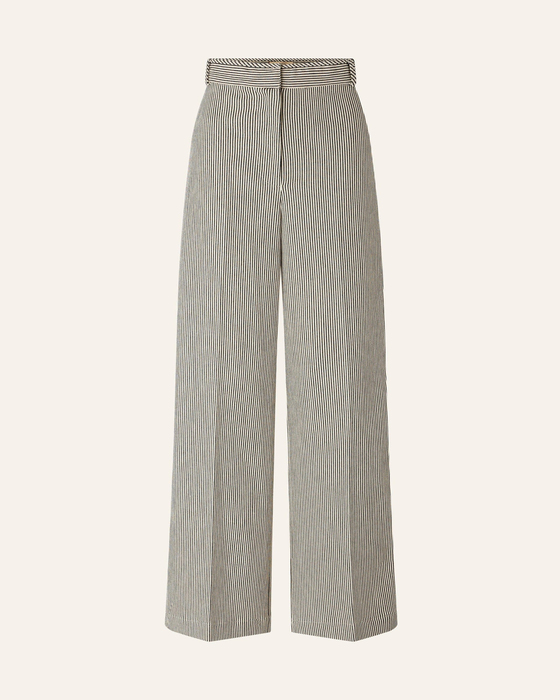 Women ALBELLO Coutil Whiblack | Trousers