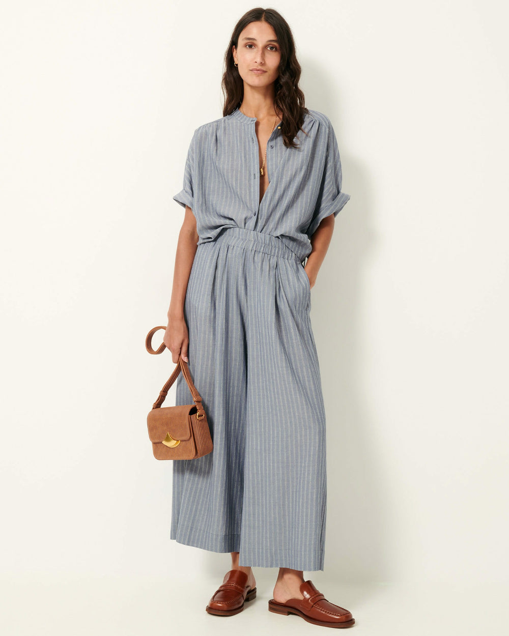 Women ISLA MIMIMA Chambray Blue | Pants