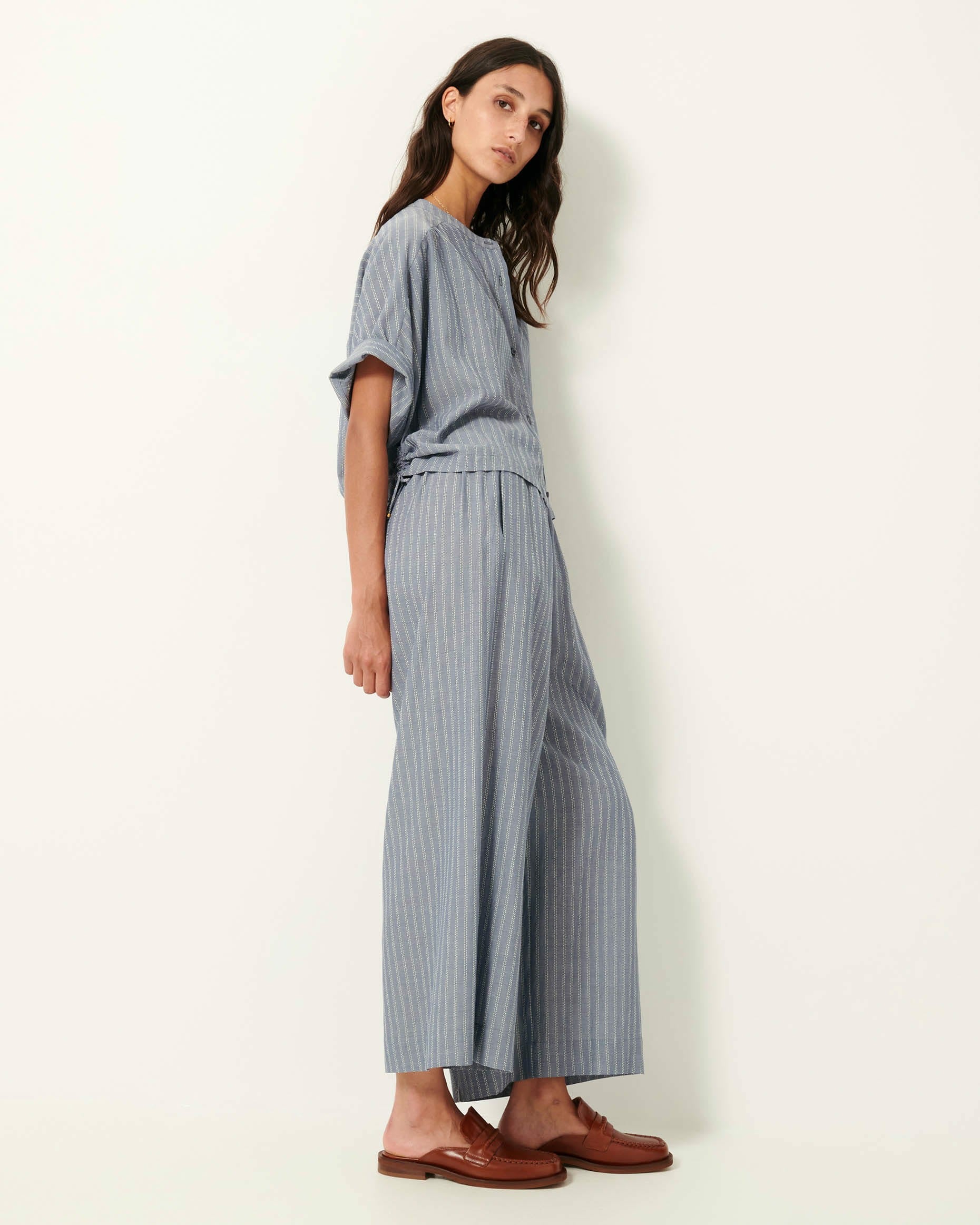 Women ISLA MIMIMA Chambray Blue | Pants