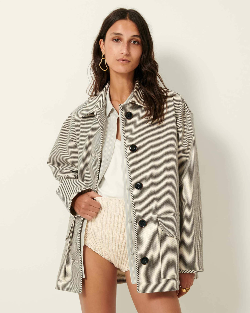Women JOHELLO Coutil Whiblack | Jacket
