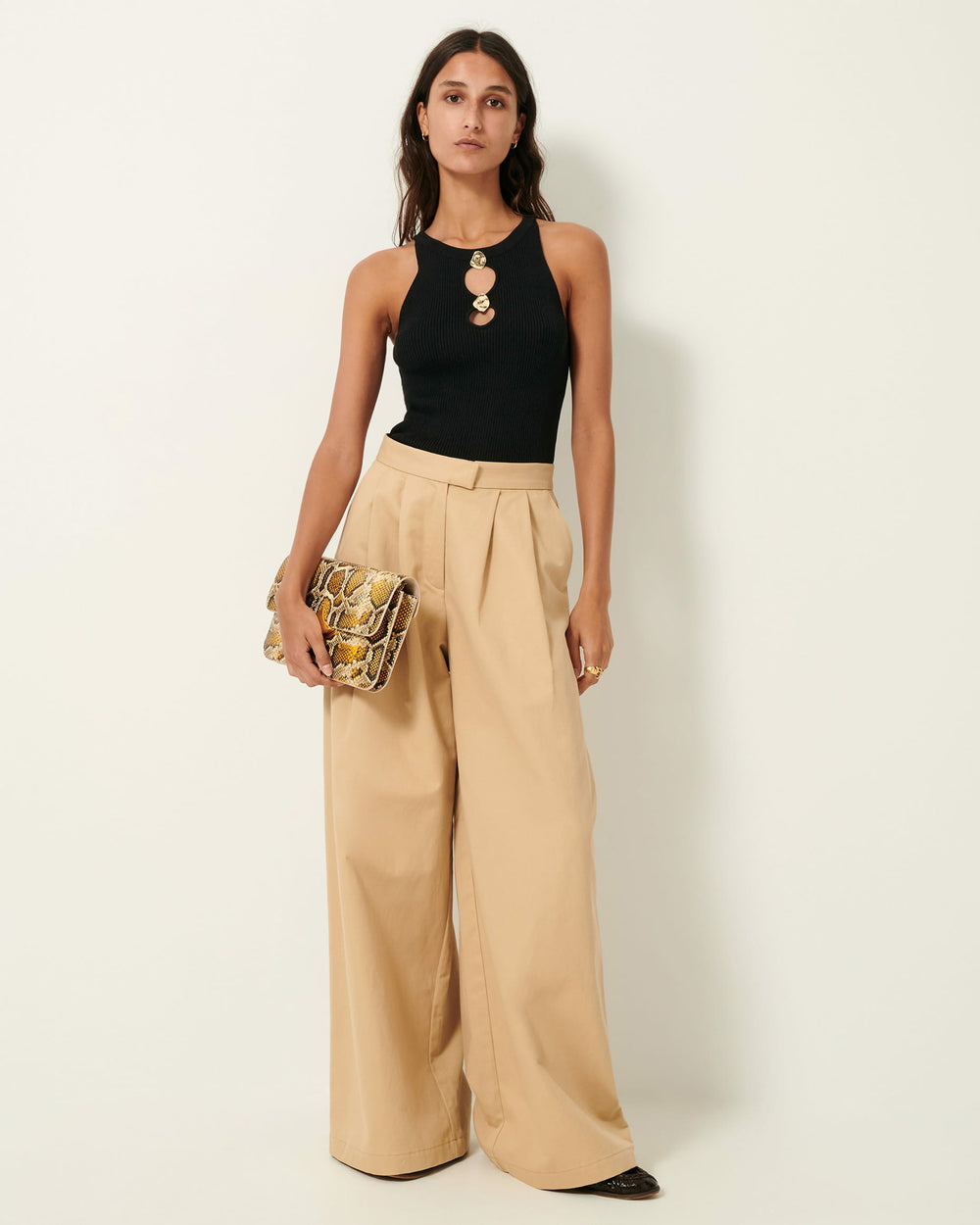 Women DIVILUZ POUCH Yellow Python | Clutch bag | SESSÙN Website