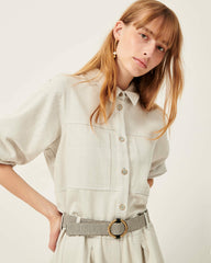 Women TISAO STRIPES Whiblack Stripes | Belt