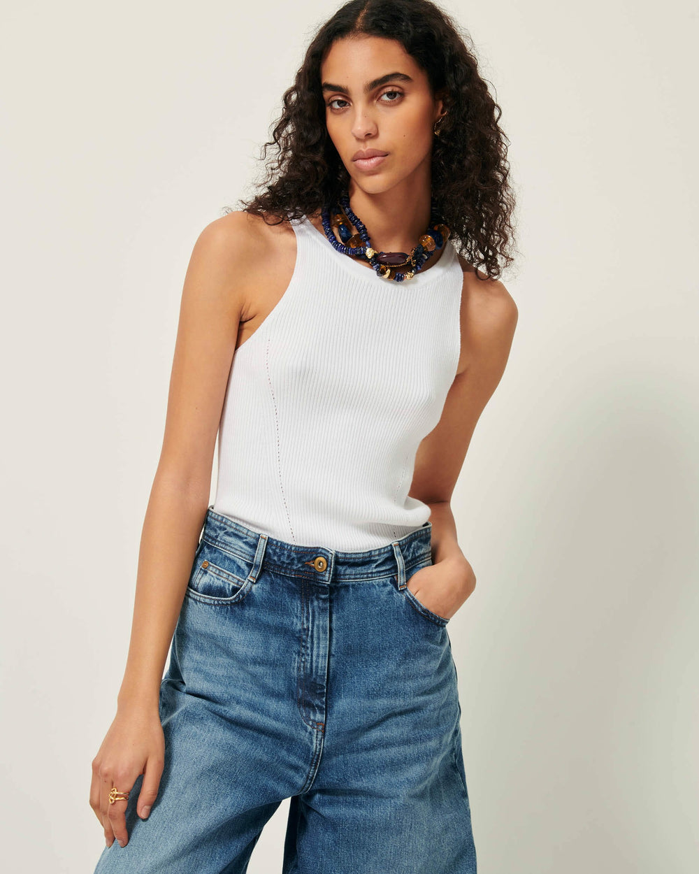 Women LORO Optical White | Tank top