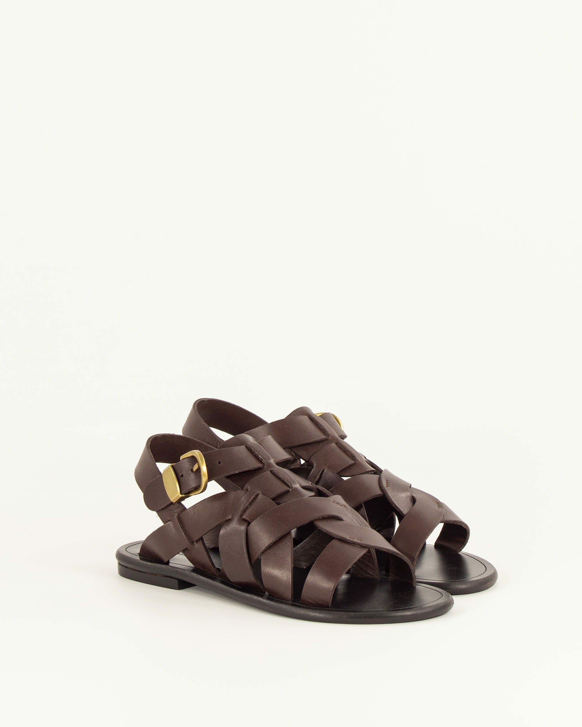 Women ALVOR Dark Brown Leather | Sandals