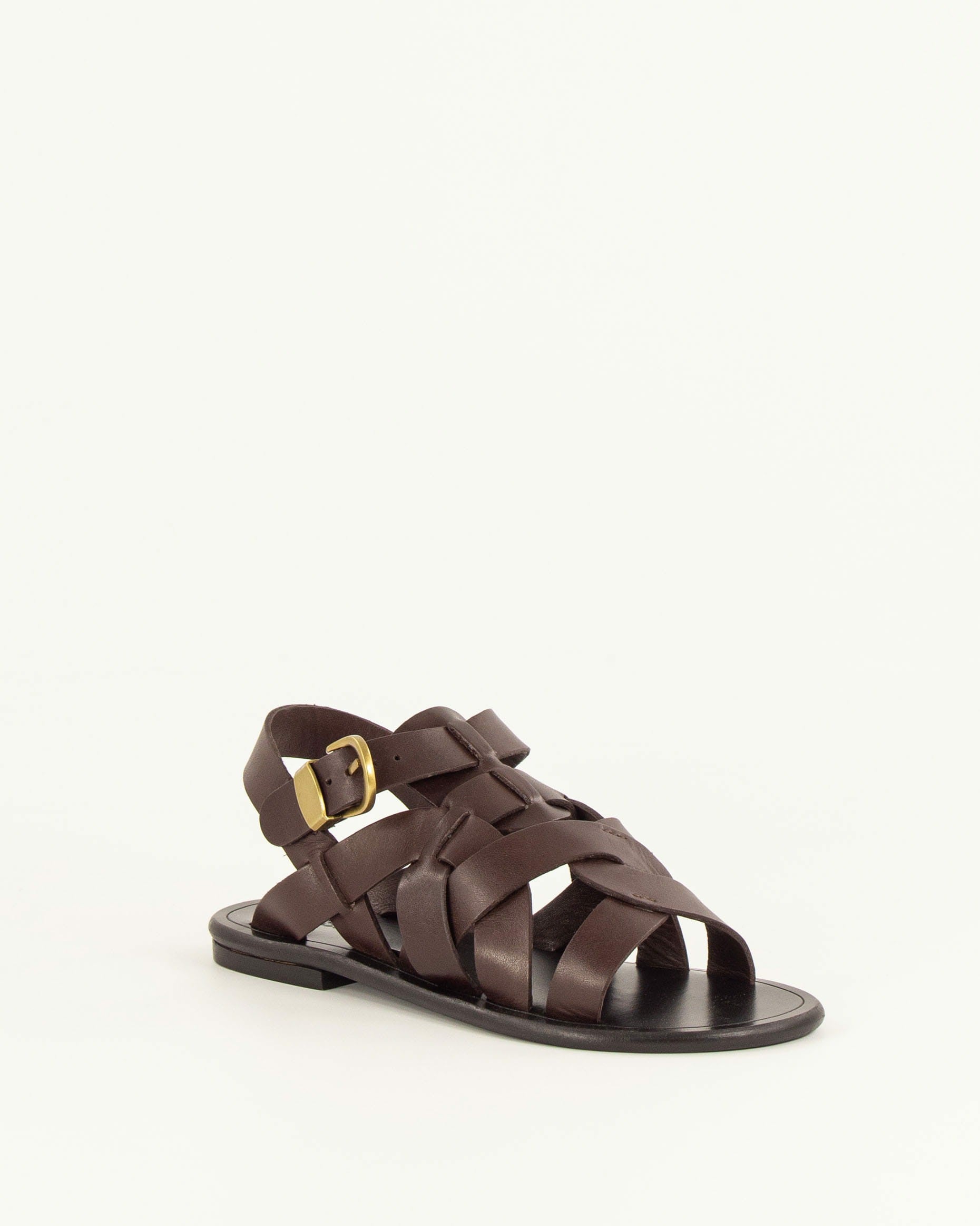 Women ALVOR Dark Brown Leather | Sandals