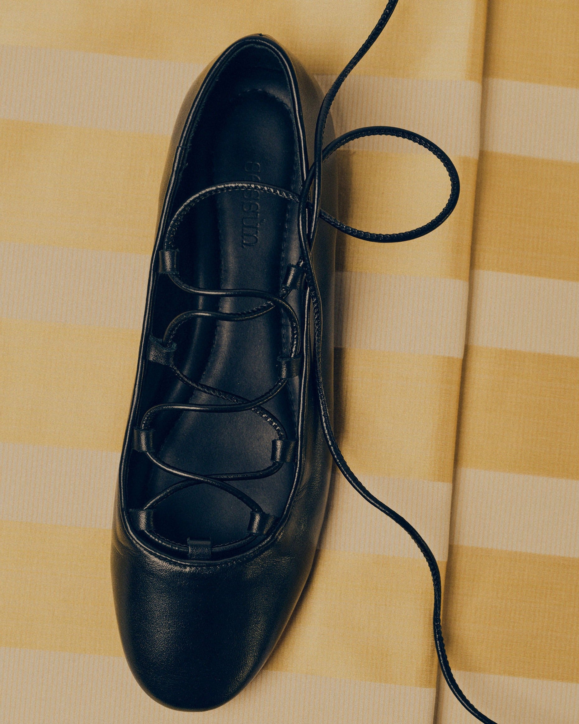 Women PINA Black Leather | Ballerina