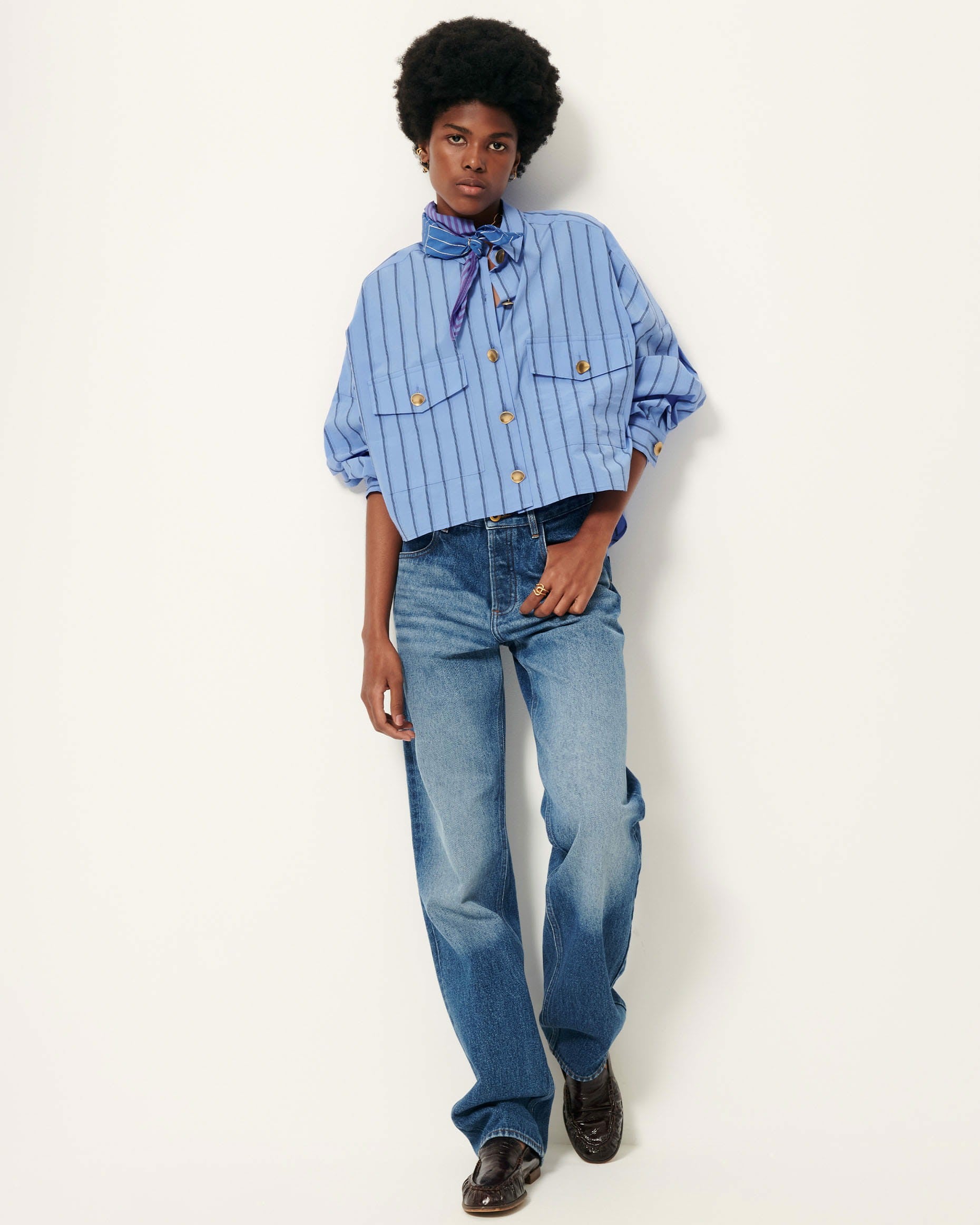 Women BALANCA Italian Blue | Shirt