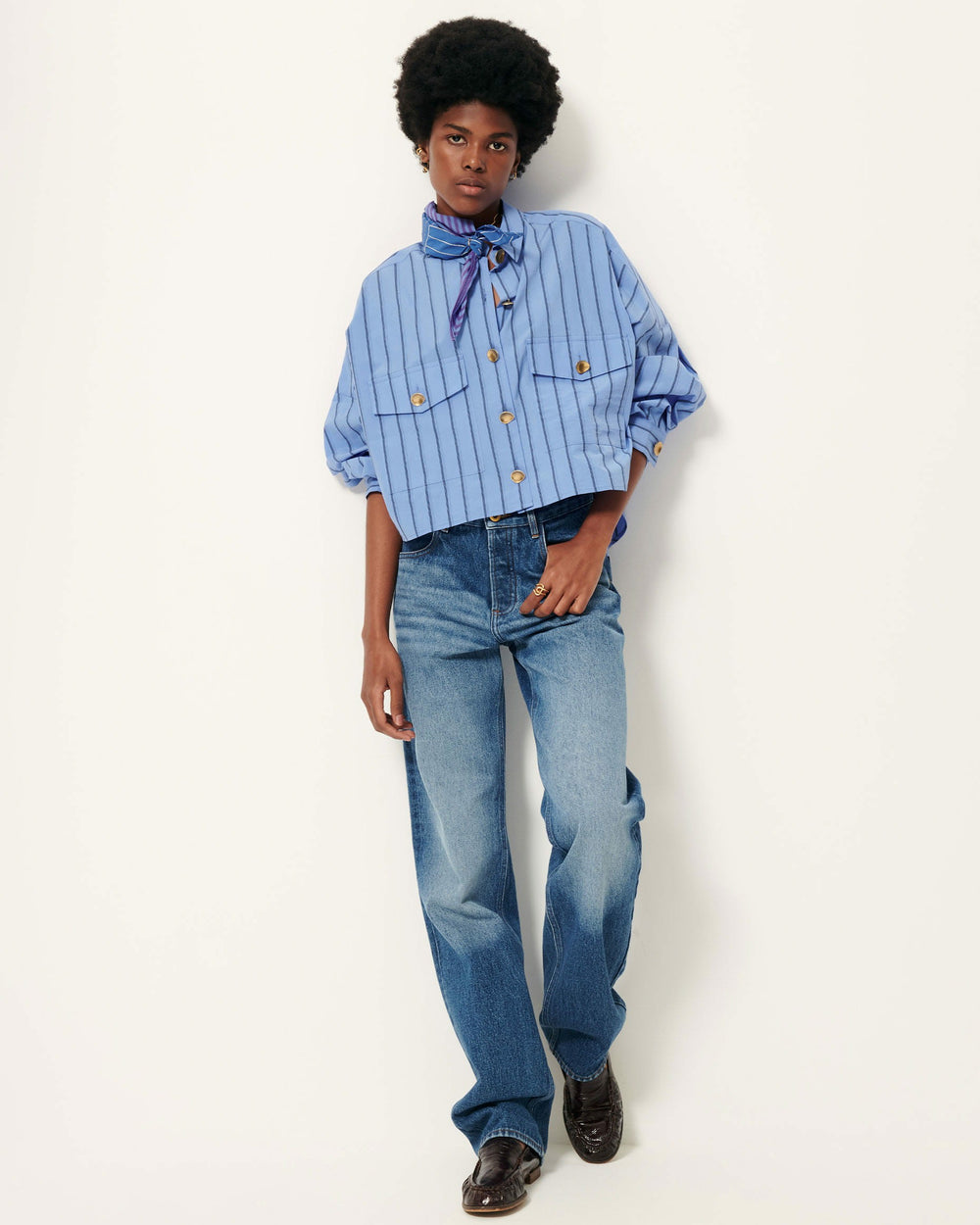 Women BALANCA Italian Blue | Shirt