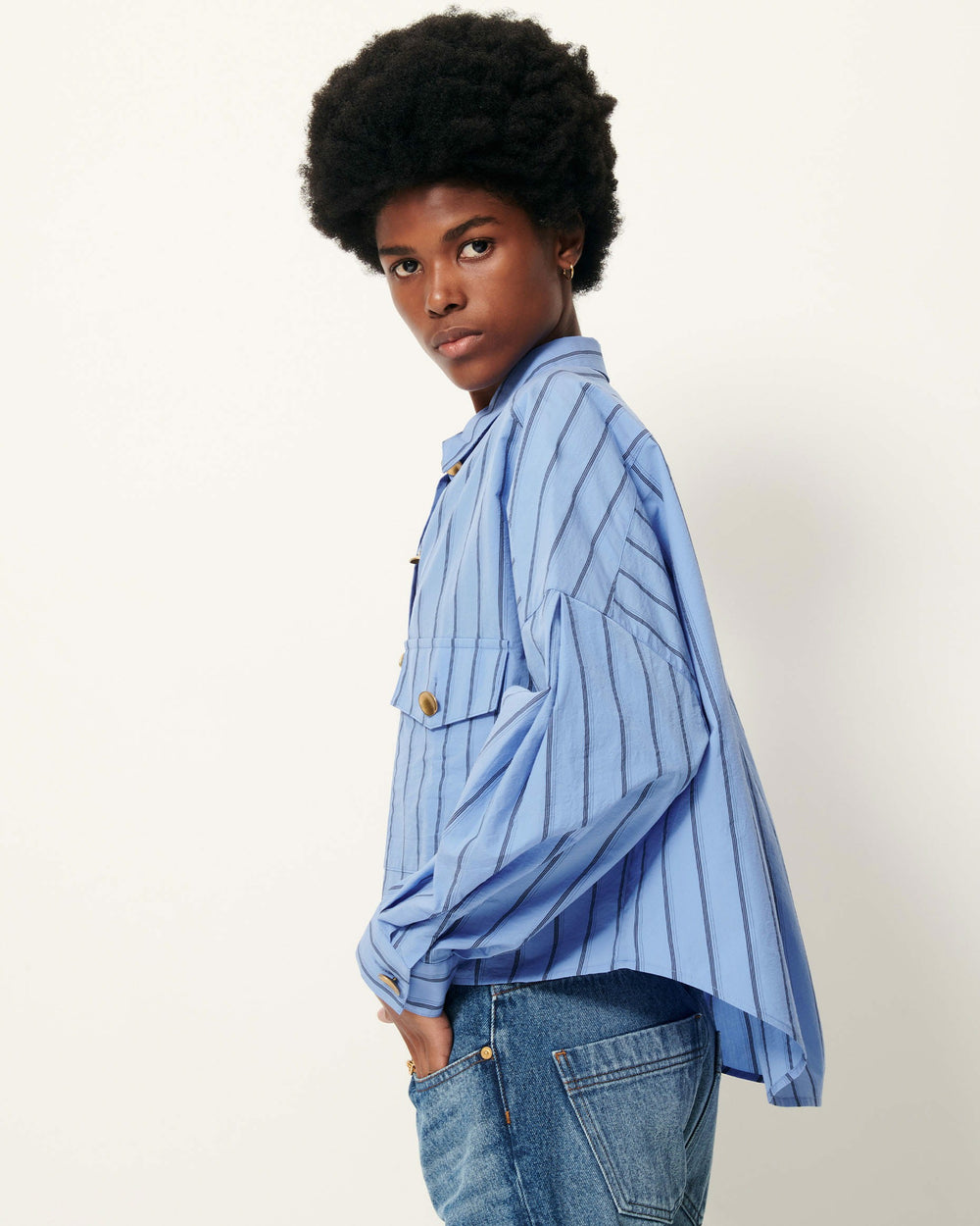 Women BALANCA Italian Blue | Shirt