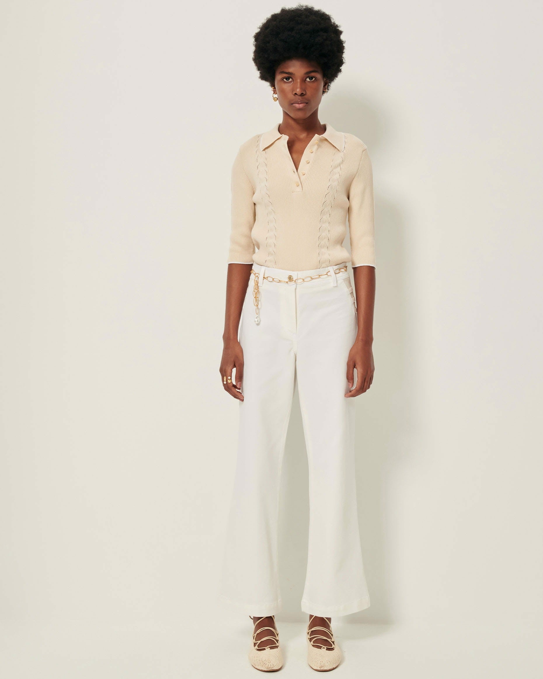 Women VOLTA Optical White | Pants